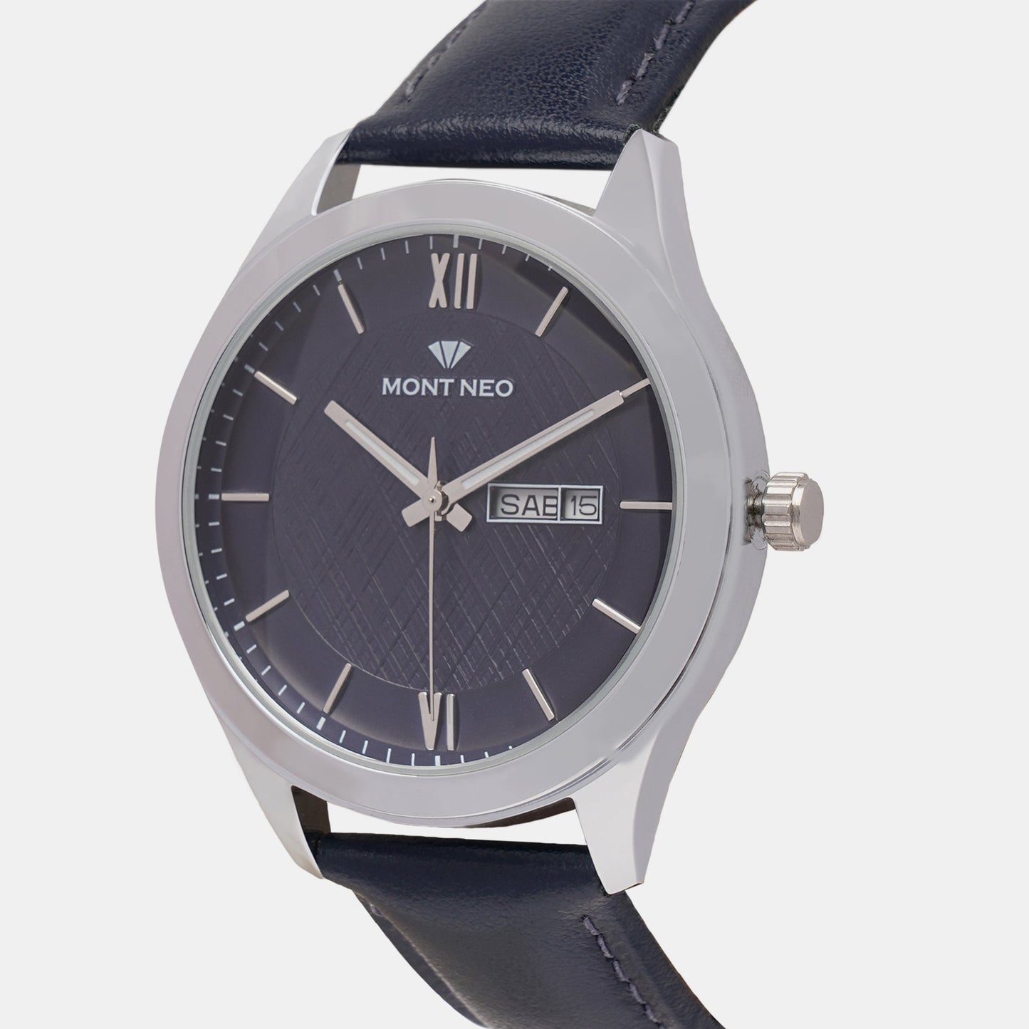 Men's Vibrant Blue Analog  Leather Watch 8009D-L1105