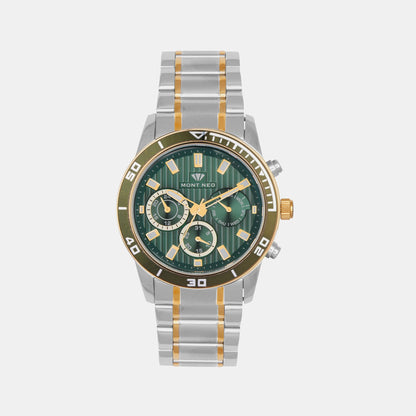 Men's Green Chronograph Stainless Steel Watch 1036C-M11014