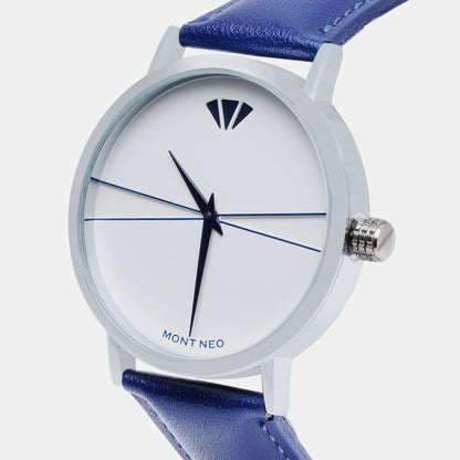 Men's Elegant Silver Analog  Leather Watch 8005T-L1105