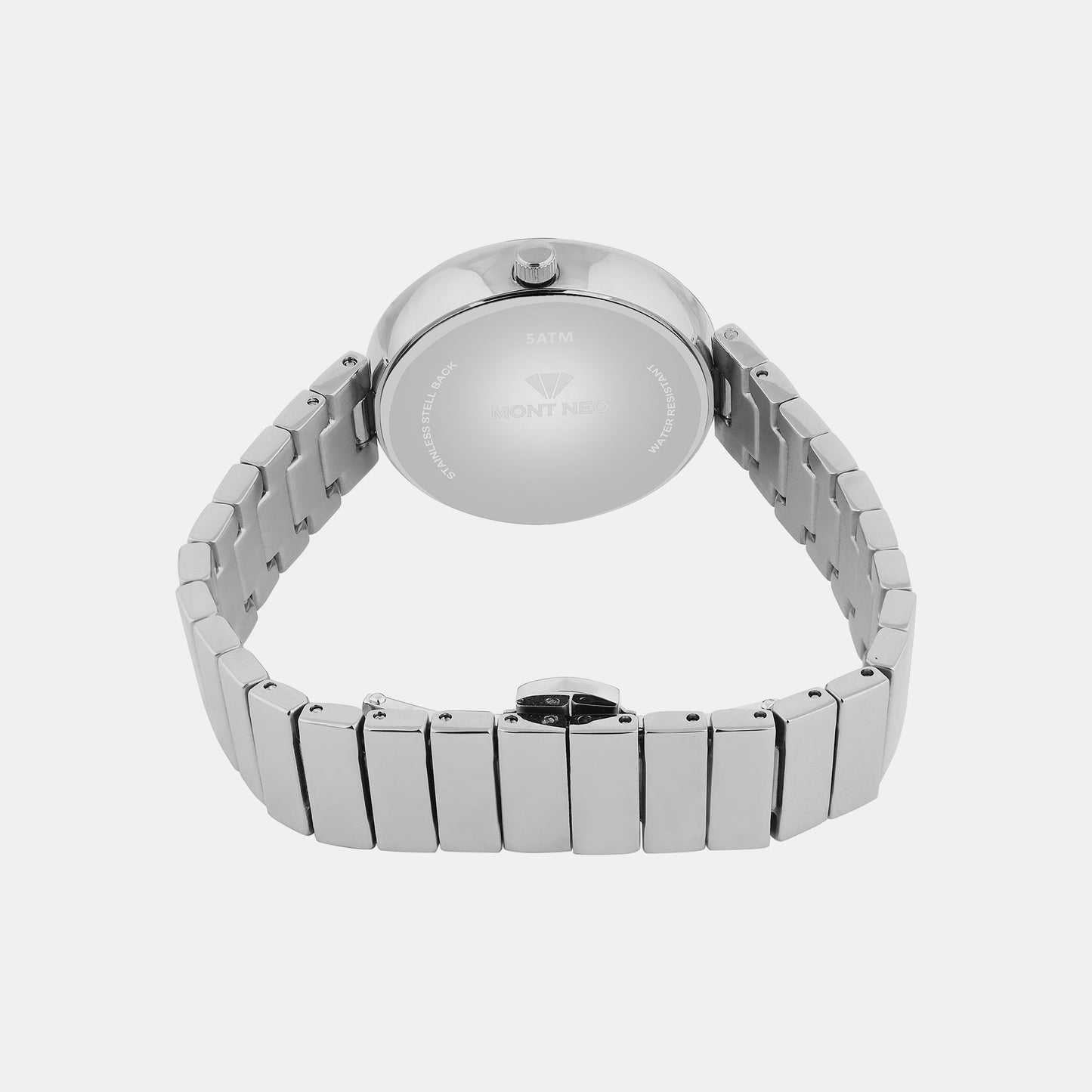 Women Quartz Silver Dial Analog Stainless Steel Watch 7504B-M1103