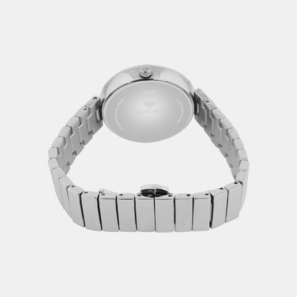 Women Quartz Silver Dial Analog Stainless Steel Watch 7504B-M1103