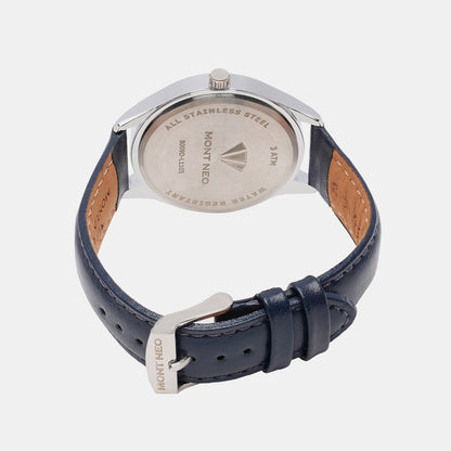 Men's Vibrant Blue Analog  Leather Watch 8009D-L1105