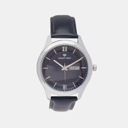 Men's Vibrant Blue Analog  Leather Watch 8009D-L1105