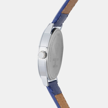 Men's Elegant Silver Analog  Leather Watch 8005T-L1105