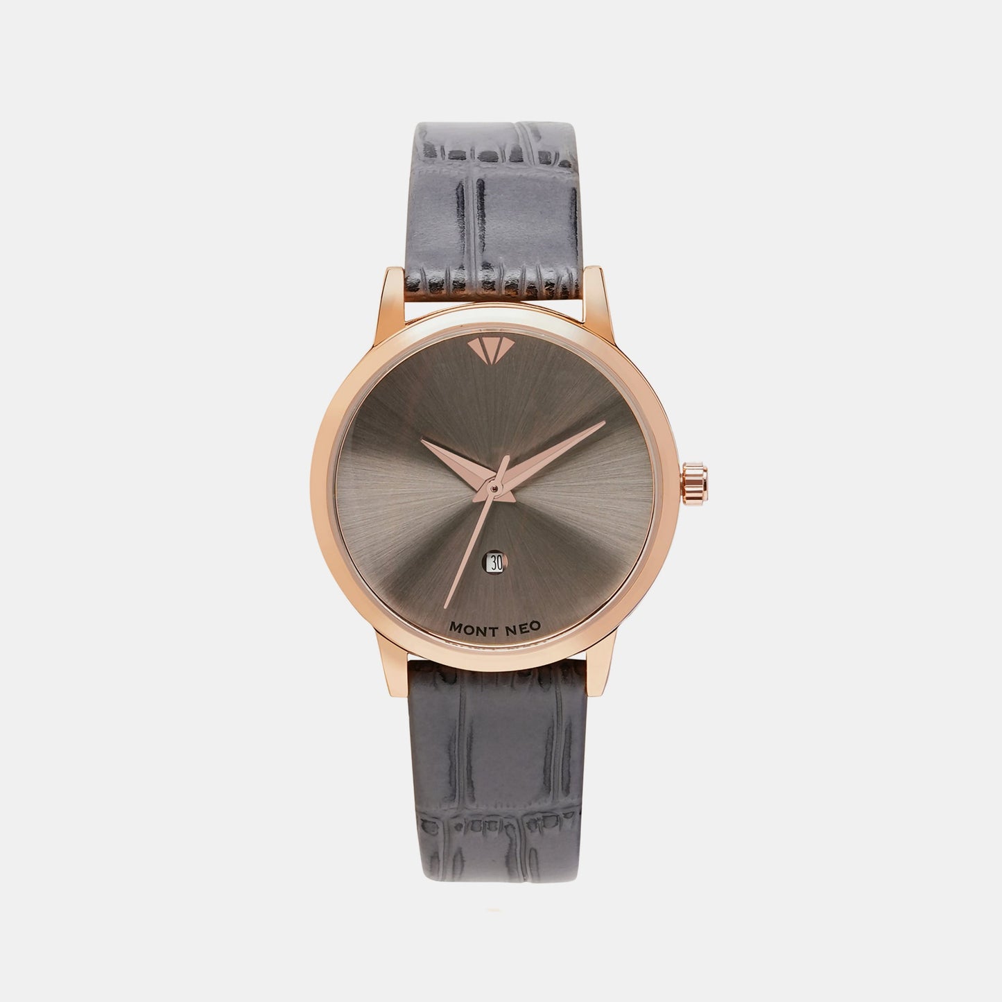 Women Quartz Grey Dial Analog Leather Watch L1034E-L3315