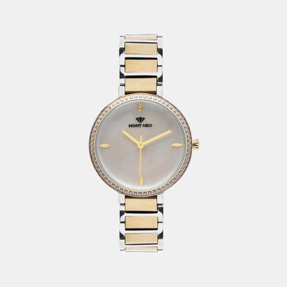 Women's Timeless Silver Analog Stainless Steel Watch 7507T-M2201