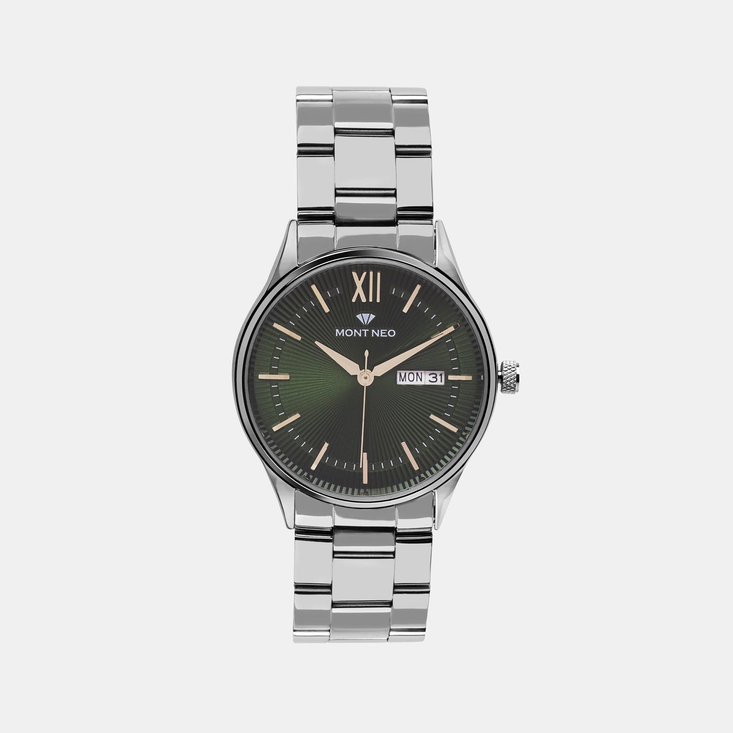 Men's Stylish Green Analog Stainless Steel Watch 8007T-M1114