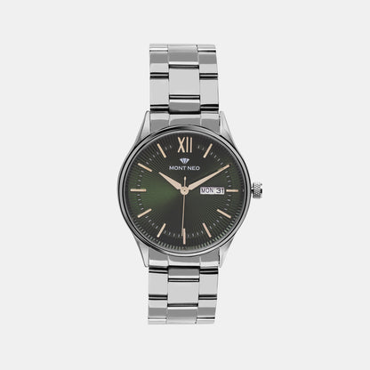 Men's Stylish Green Analog Stainless Steel Watch 8007T-M1114