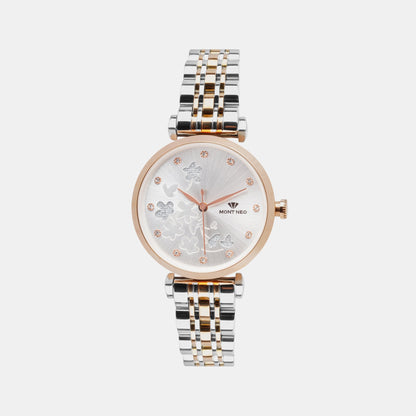Women's Chic Silver Analog Stainless Steel Watch 7505T-M3303