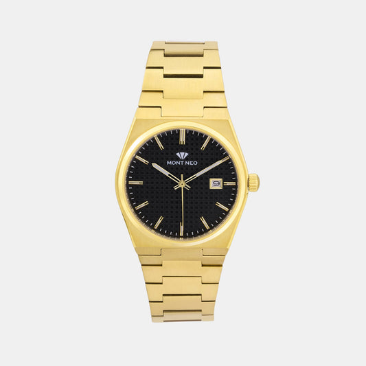 Men Quartz Black Dial Analog Metal Watch G3509E-M2204