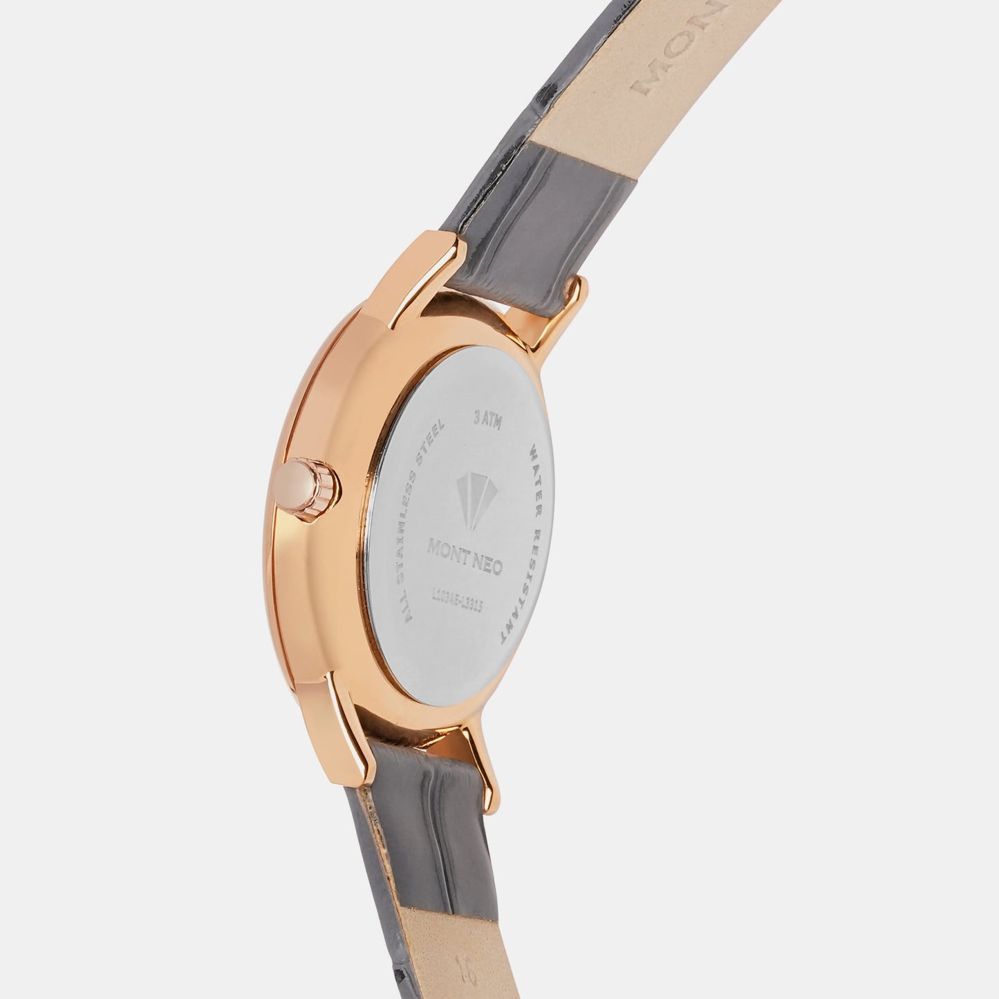 Women Quartz Grey Dial Analog Leather Watch L1034E-L3315