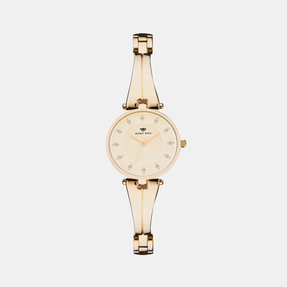 Women's Champagne Analog Stainless Steel Watch 2003T-M0208