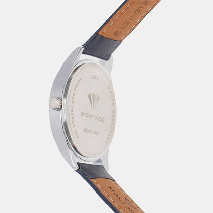 Men's Vibrant Blue Analog  Leather Watch 8009D-L1105