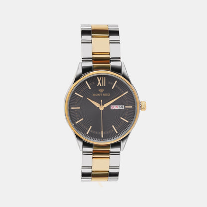 Men's Modern Black Analog Stainless Steel Watch 8007T-M1204