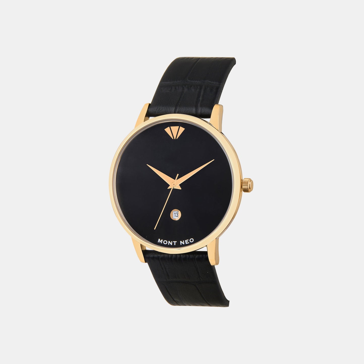 Men Quartz Black Dial Analog Leather Watch G1034E-L2204
