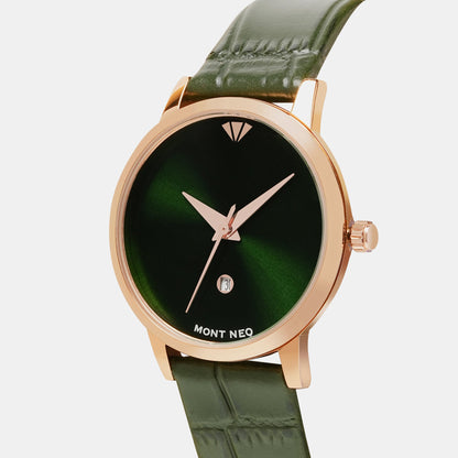 Women's Green Analog Leather Watch L1034E-L3314