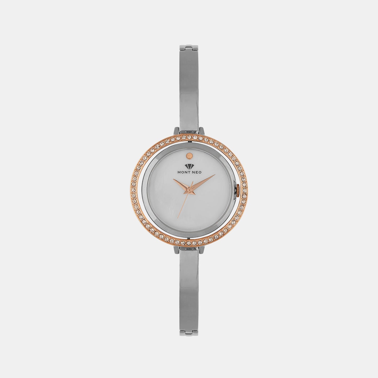 Women's Grey Analog Stainless Steel Watch 2012T-M1301