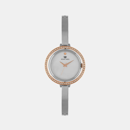 Women's Grey Analog Stainless Steel Watch 2012T-M1301