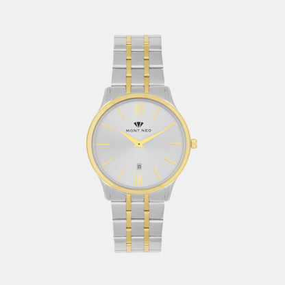 Men's Silver Analog Stainless Steel Watch 1035E-M1203