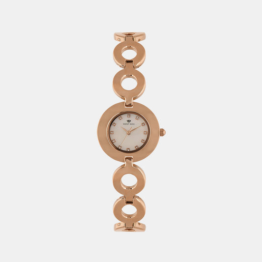 Women's Grey Analog Stainless Steel Watch 2015T-M3301