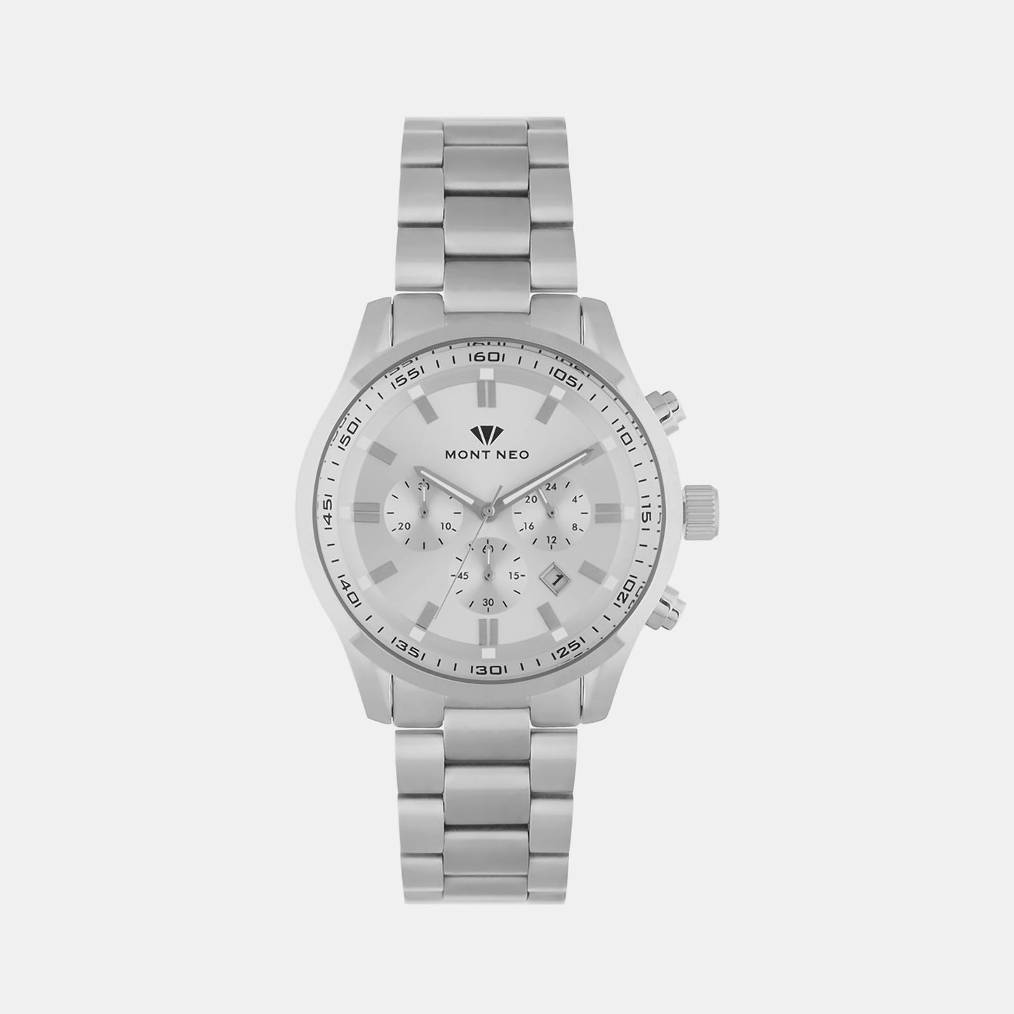 Men's Silver Chronograph Stainless Steel Watch 1032C-M1103