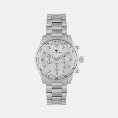 Men's Silver Chronograph Stainless Steel Watch 1032C-M1103