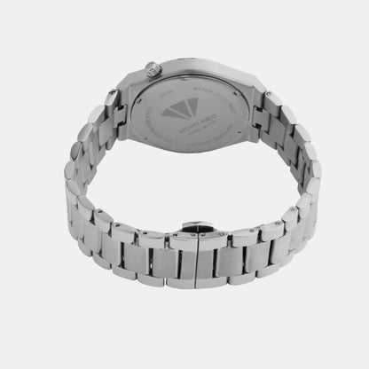 Men Quartz Sea Blue Dial Analog Metal Watch 3506E-M1118