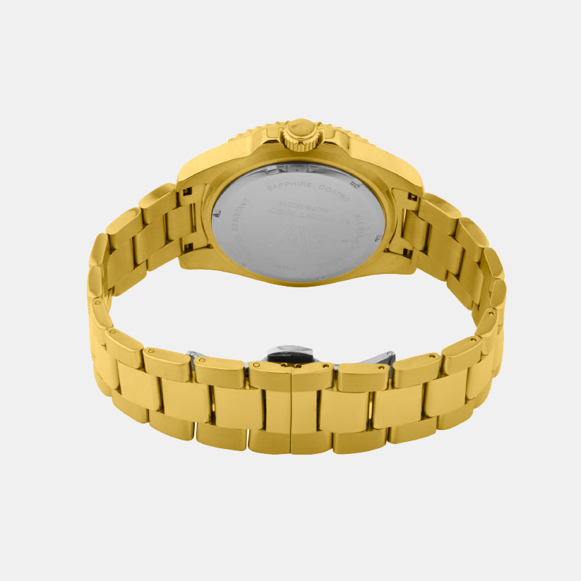 Men Quartz Champaign Dial Analog Metal Watch 3507E-M2208