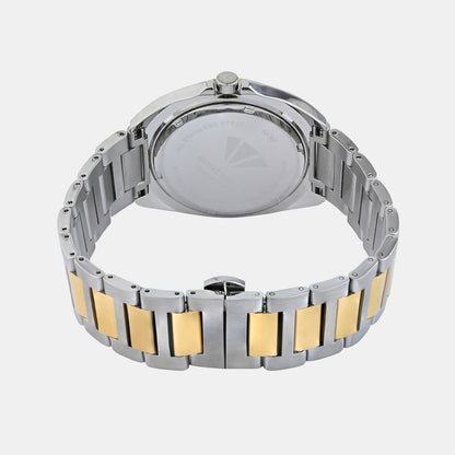 Men Quartz Silver Dial Analog Stainless Steel Watch 3514M-M1203