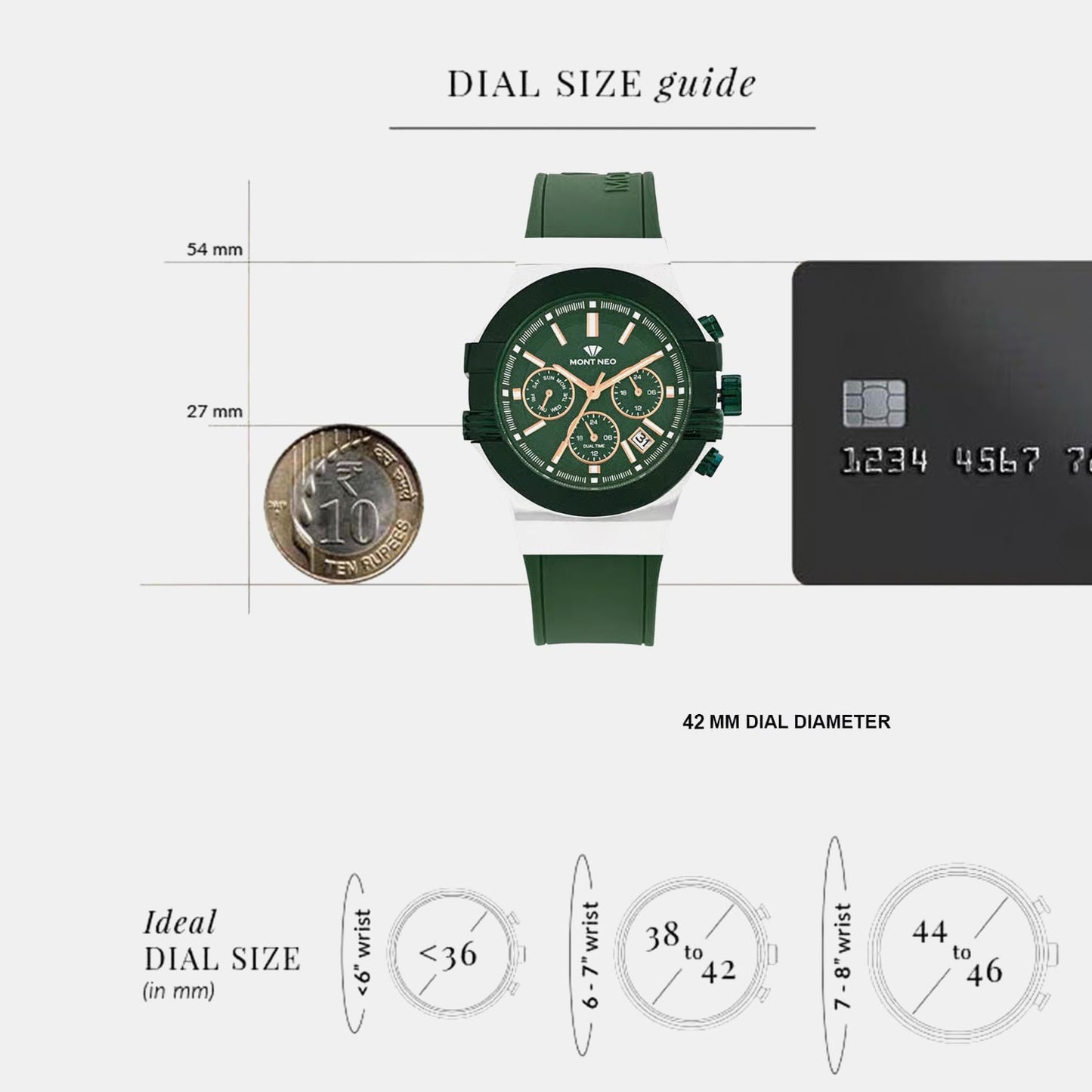 Men Quartz Green Dial Multi-Function Silicone Watch 3517M-M11014