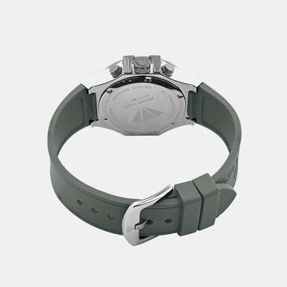 Men Quartz Grey Dial Multi-Function Silicone Watch 3517M-M1715