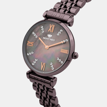 Women Quartz Multicolour Dial Analog Stainless Steel Watch 4515B-M6606