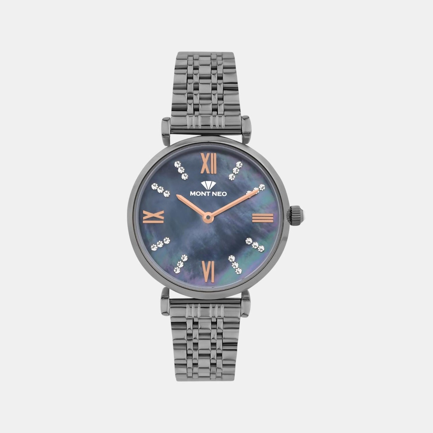 Women Quartz Blue Dial Analog Stainless Steel Watch 4515B-M8816