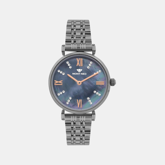 Women Quartz Blue Dial Analog Stainless Steel Watch 4515B-M8816