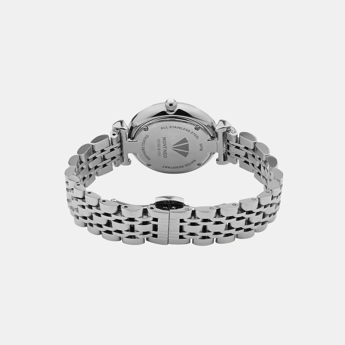 Women Quartz Silver Dial Analog Stainless Steel Watch 4516B-M1101