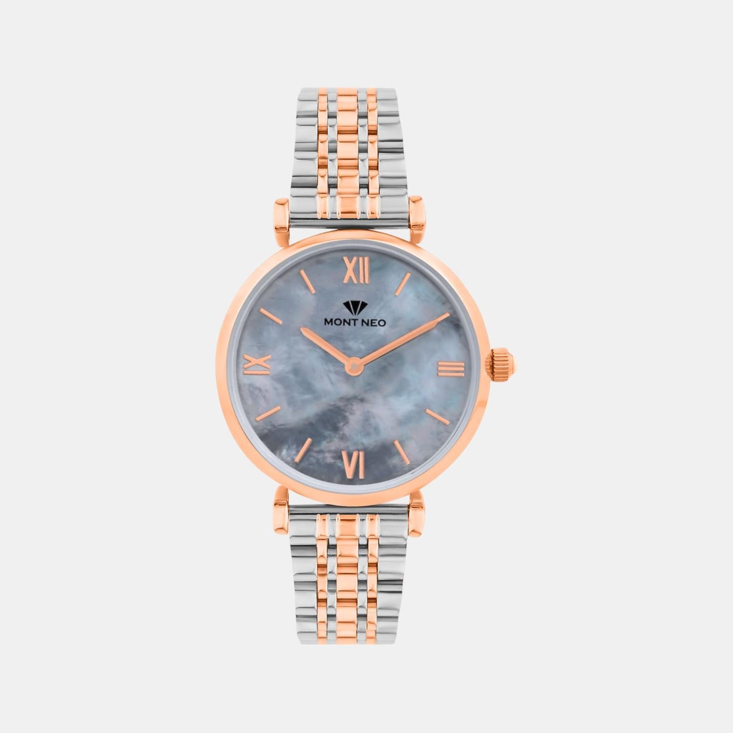 Women Quartz Mother Of Pearl Dial Analog Stainless Steel Watch 4517B-M1315