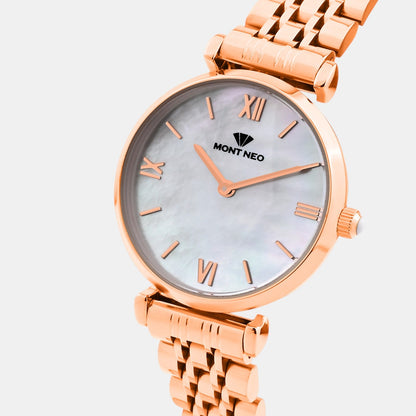 Women Quartz White Dial Analog Stainless Steel Watch 4517B-M3303