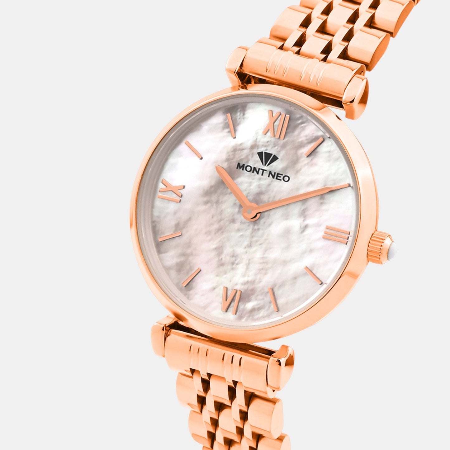 Women Quartz Pink Dial Analog Stainless Steel Watch 4517B-M3307