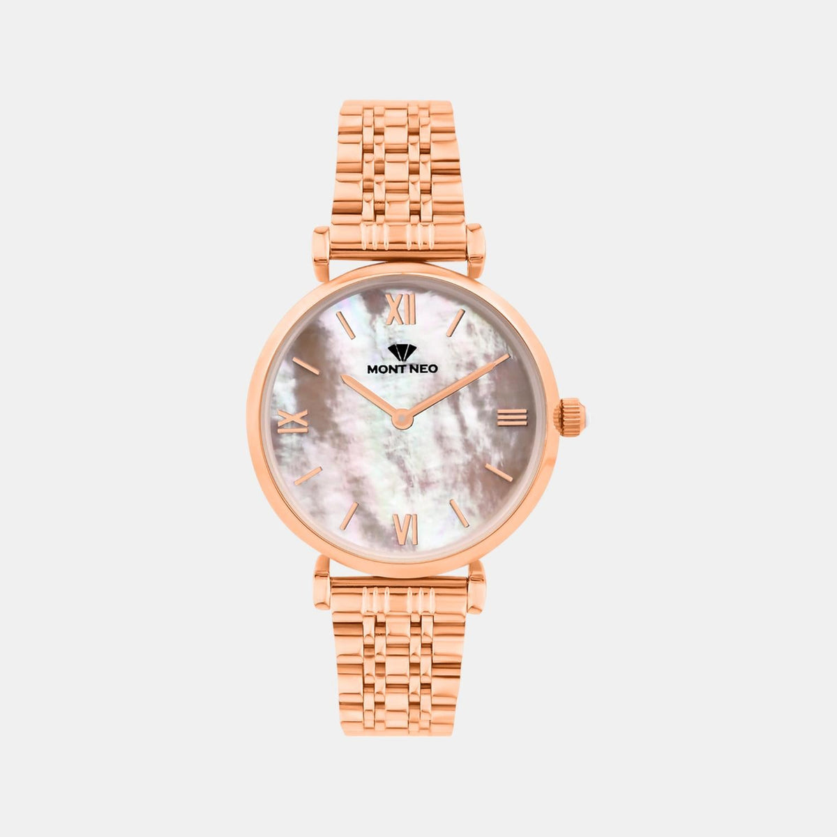 Women Quartz Pink Dial Analog Stainless Steel Watch 4517B-M3307