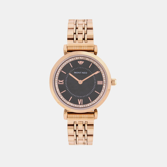 Regular Women Quartz Black Dial Analog Watch 4520B-M3304