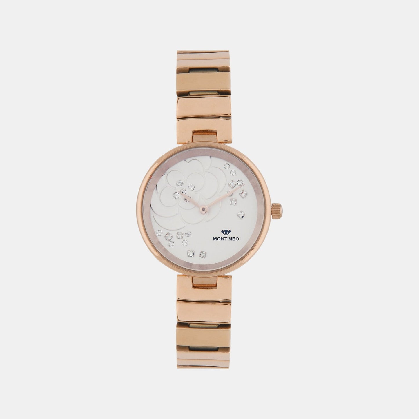 Women Quartz Silver Dial Analog Stainless Steel Watch 7504B-M3303