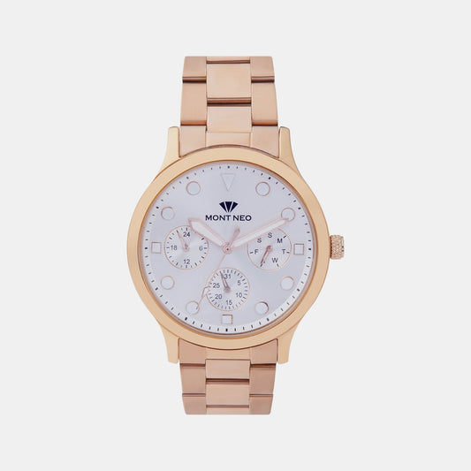 Men Quartz Silver Dial Multi-Function Metal Watch 8006M-M3303