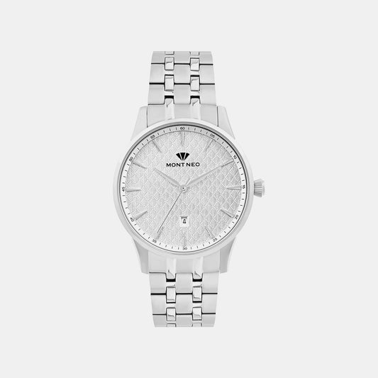Women Quartz Silver Dial Analog Metal Watch 8501E-M1102