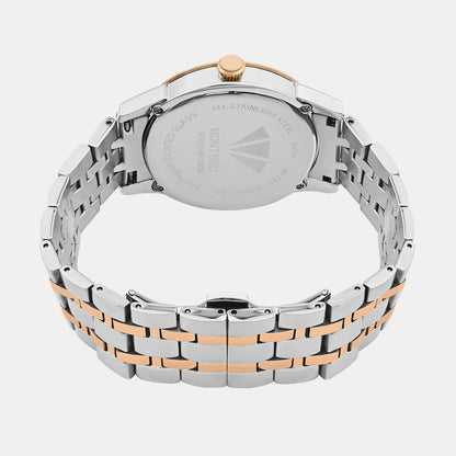 Men Quartz Silver Dial Analog Metal Watch 8501E-M1303