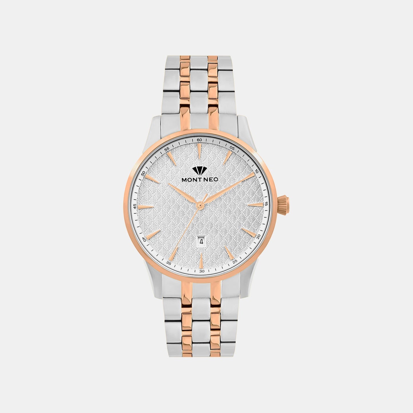 Men Quartz Silver Dial Analog Metal Watch 8501E-M1303
