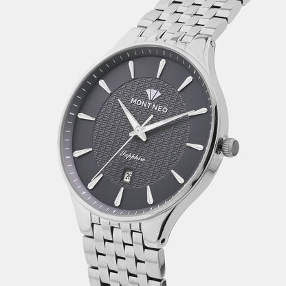 Men Quartz Blue Dial Analog Stainless Steel Watch 8503E-M1105