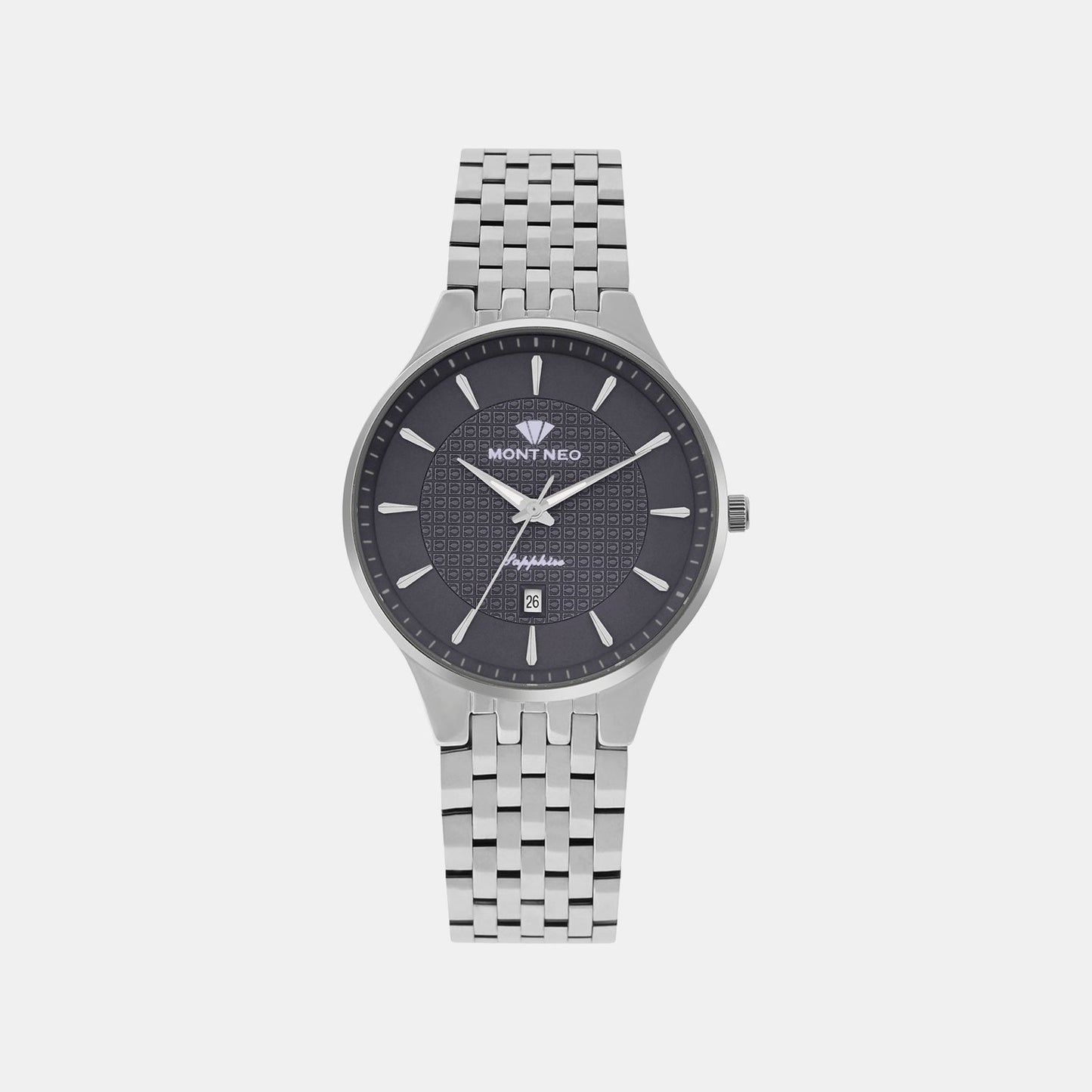 Men Quartz Blue Dial Analog Stainless Steel Watch 8503E-M1105