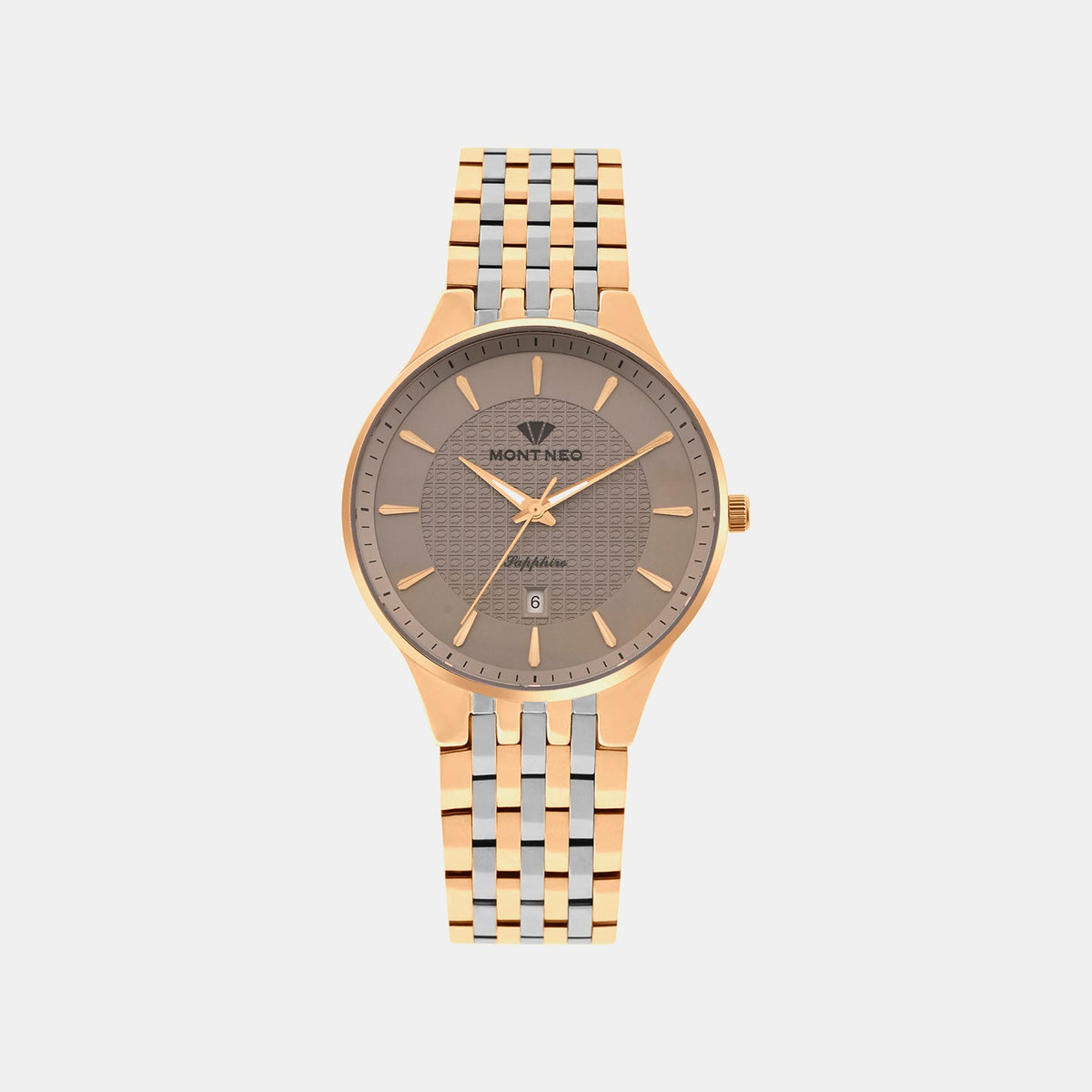 Men Quartz Brown Dial Analog Stainless Steel Watch 8503E-M1315