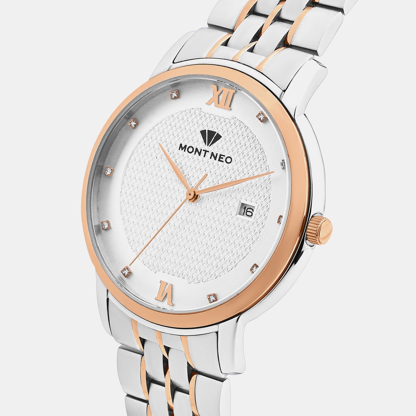 Men Quartz Silver Dial Analog Metal Watch 8504E-M1303