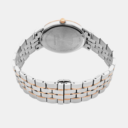 Men Quartz Grey Dial Analog Metal Watch 8504E-M1315